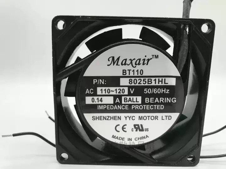 1PCS Maxair BT110 8025B1HL 110-120V 0.14A 80*25MM fan