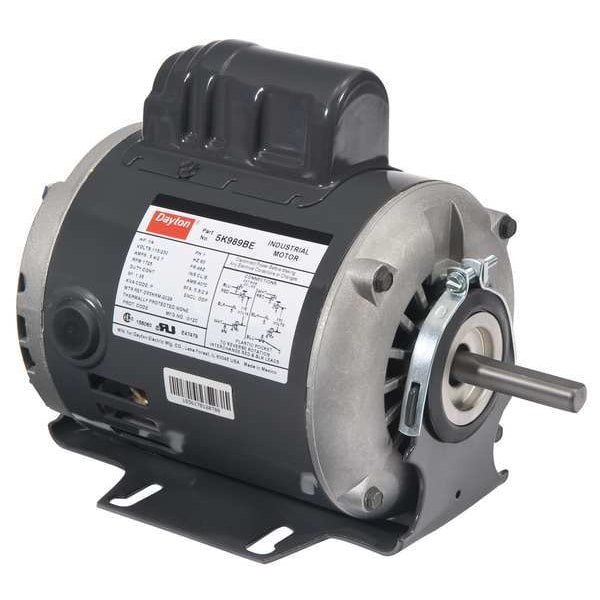 Dayton 6K965 Capacitor-Start Belt Drive Motor, 1/2 Hp, 115/230V Ac Voltage, 48Z