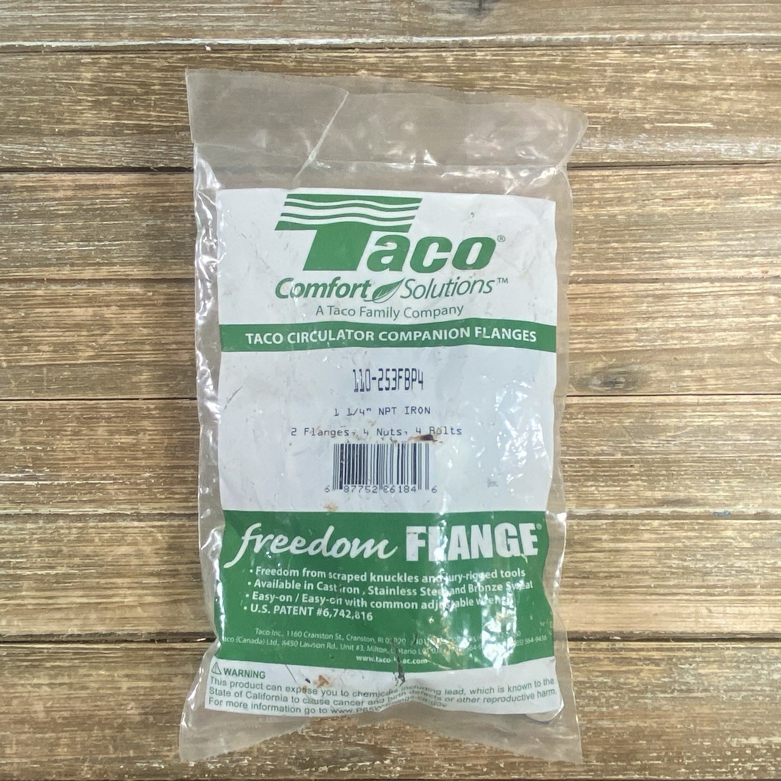 1 1/4” TACO Freedom Flange set 110-253FBP4 – Circulator Pump Flange Set *NEW*