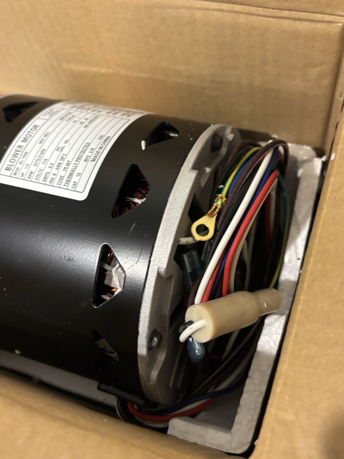 DL1056 Sleeve Bearing Direct Drive Blower Motor 1/2 HP, 1075 RPM, 3 Speed, 115 V