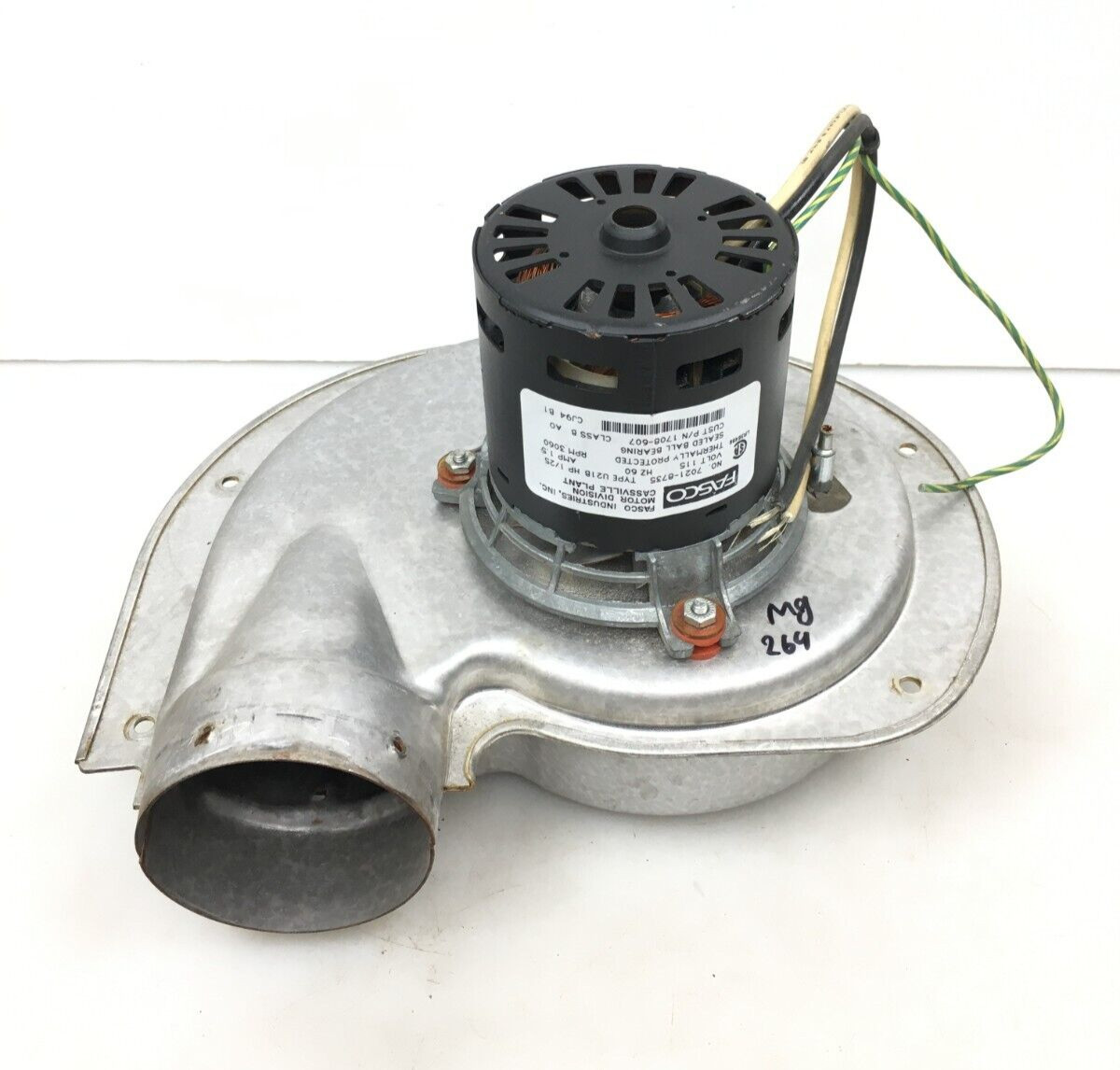 FASCO 7021-8735 1708-607 Draft Inducer Blower Motor Assembly used #MG264