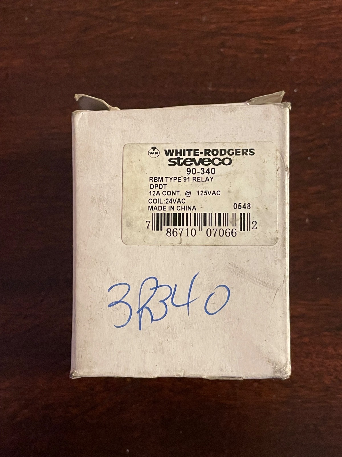 BRAND NEW – WHITE RODGERS 90-340 91-901 RBM TYPE 91 RELAY L36-901