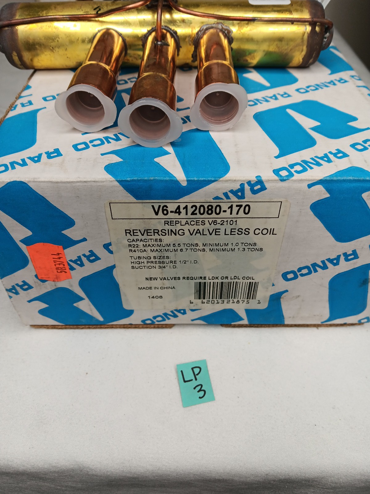 Ranco V6-412080-170 Refrigerant Heat Pump Reversing Valve 3/4 in x 1/2 in 6 tons