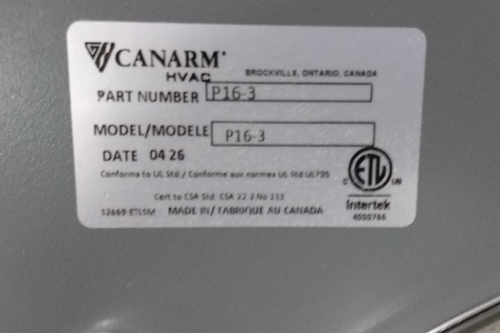 Canarm P16-3 115V Panel Fan