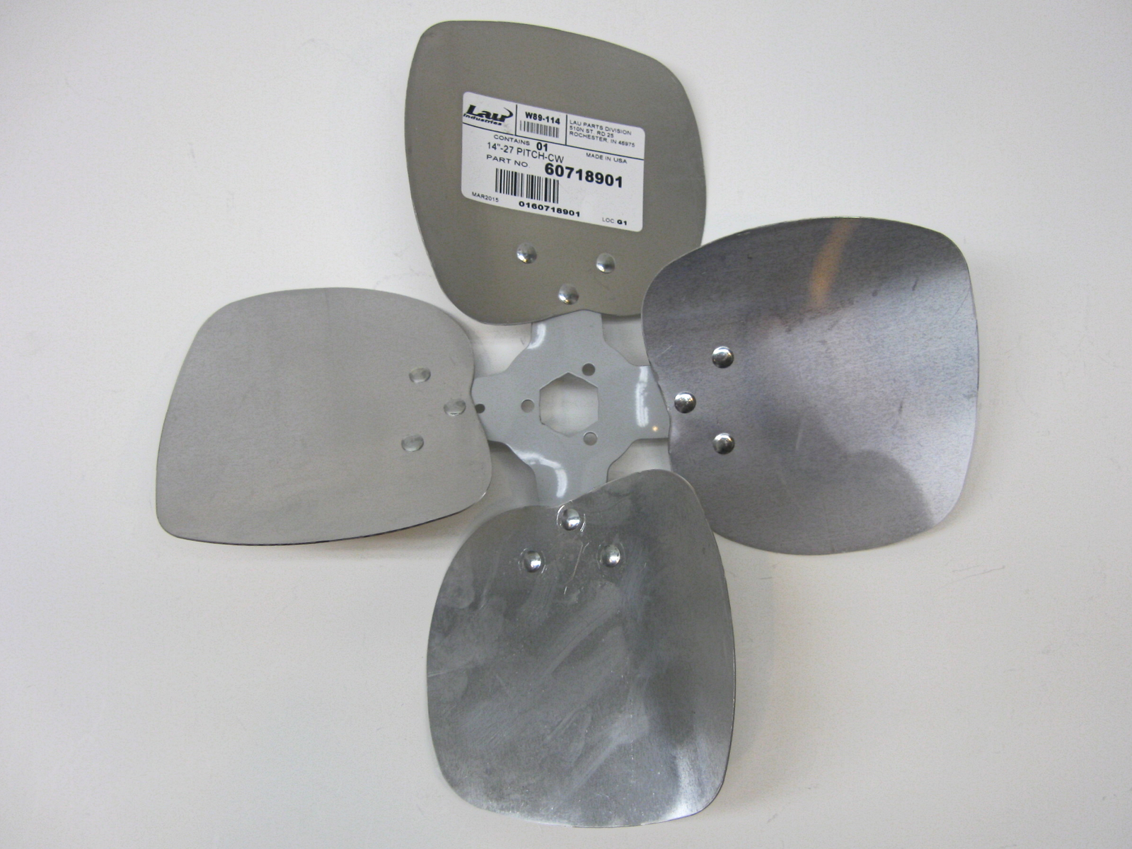 Lau 60718901 14″ Fan Blade CW Rotation 27 Degree Pitch 4 Blades