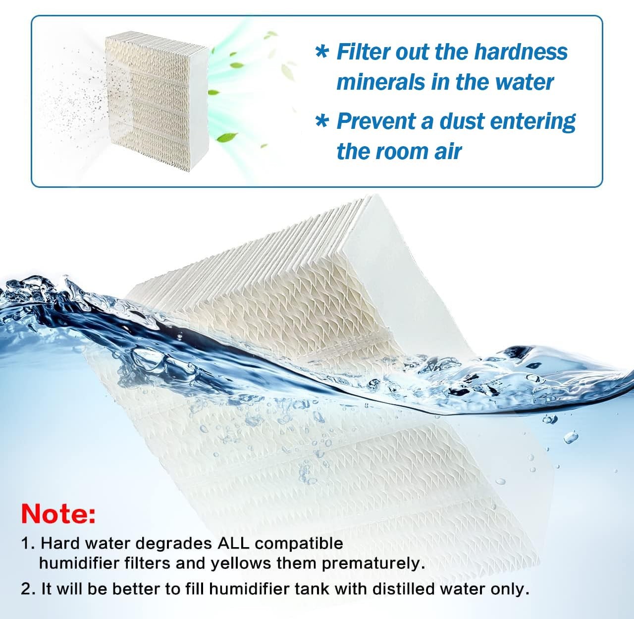 Alocs 1043 Humidifier Filter Wick Replacement for AIRCARE Essick Air 1 Pack