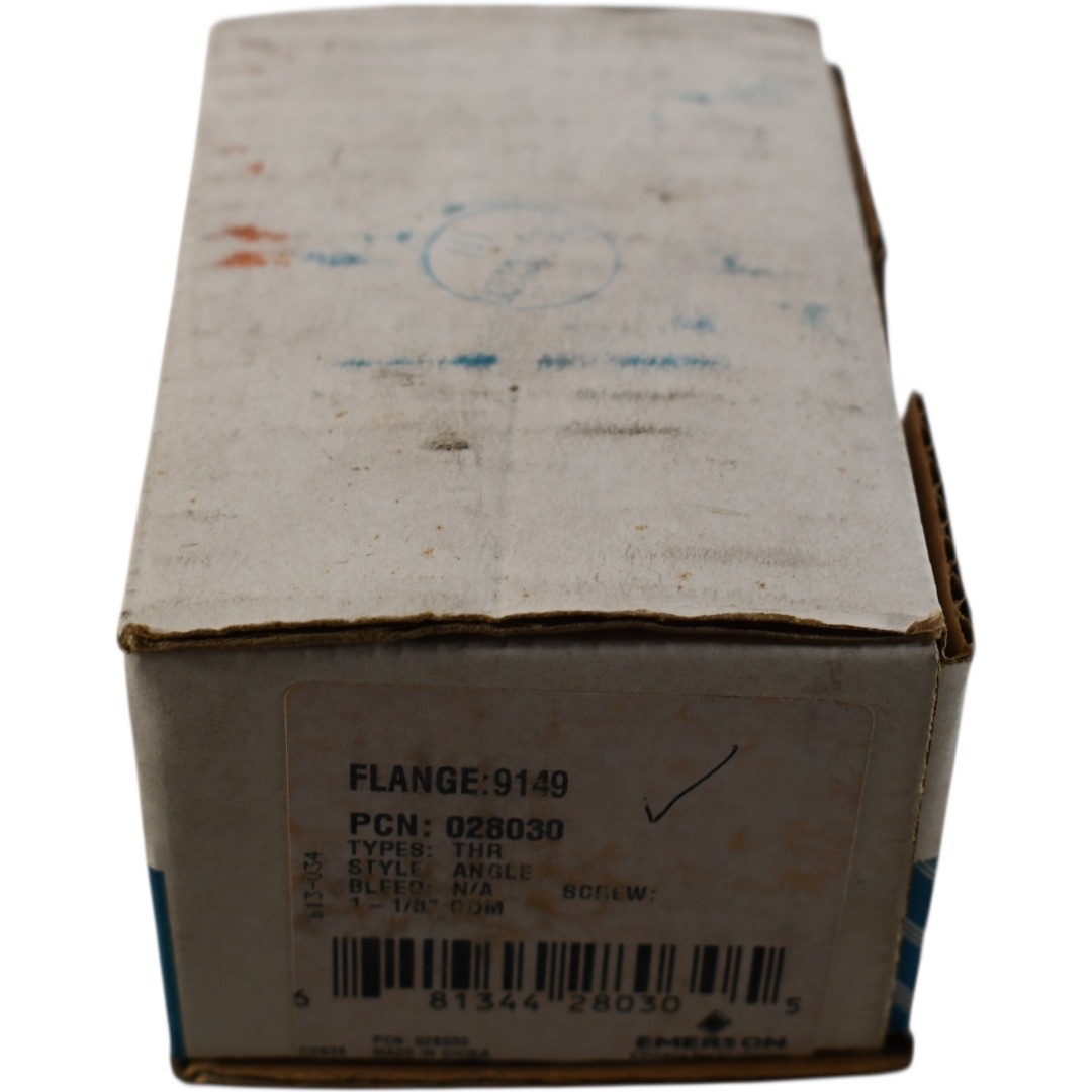 NEW Emerson 9149 PCN 028030 T-Series Angle Flange 1-1/8 x 1-1/8 ODM