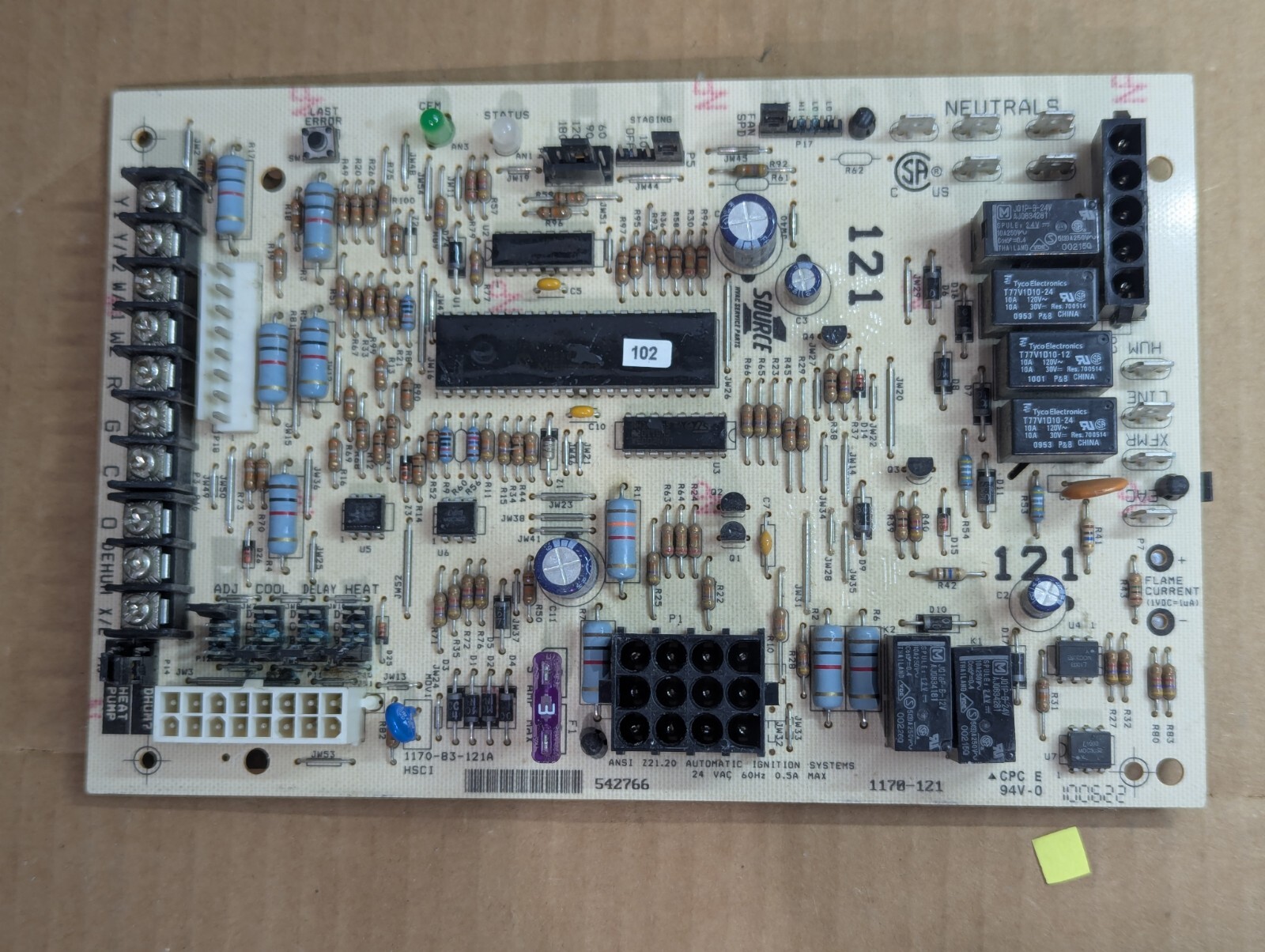 York 1170-121, 1170-83-121A OEM Furnace Control Board Tested