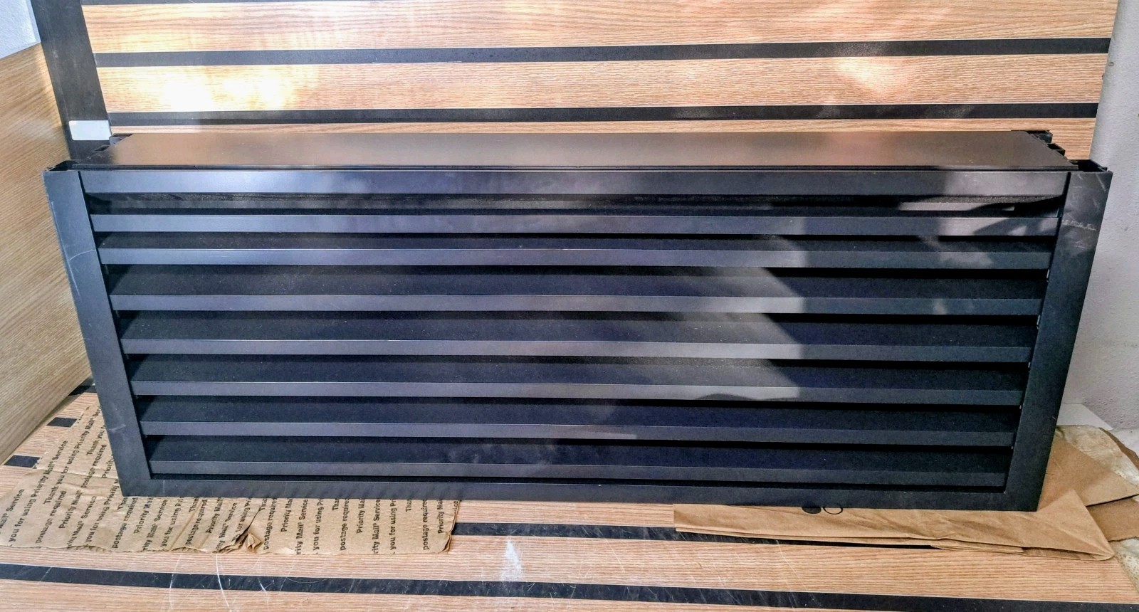 Black Industrial Louver 39.5x15x5 AMCA Vertical Blade Wind Driven Rain Vent NEW