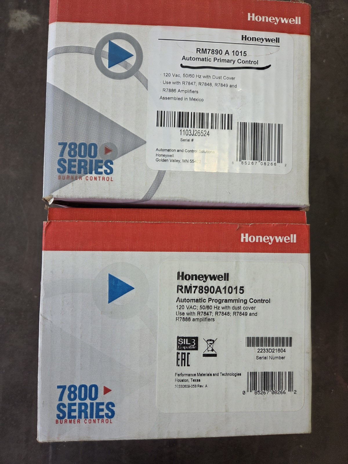 Honeywell 7800 Series Burner Control RM7890 A 1015 Automatic Primary Control