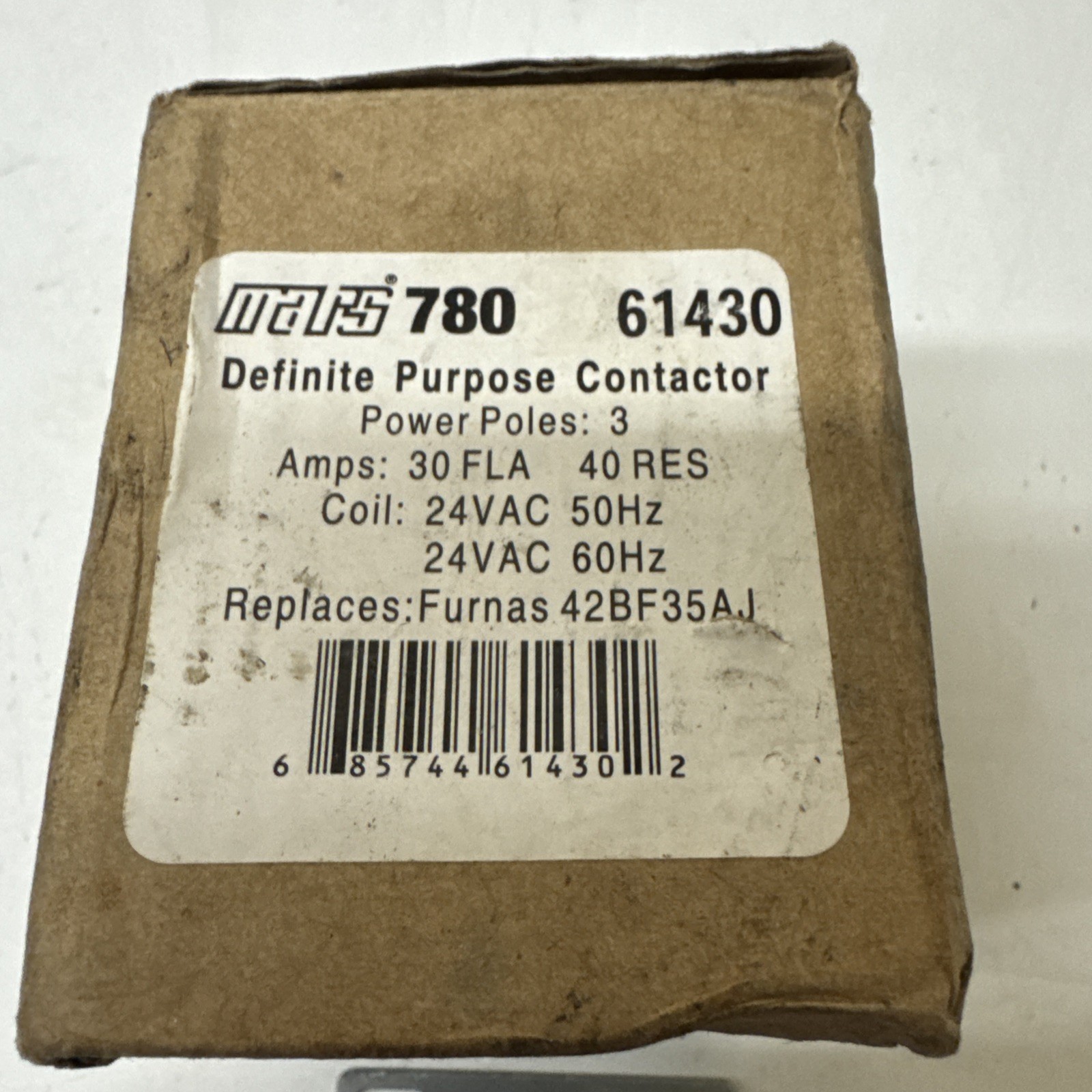 MARS 780 61430 Definite Purpose Contactor 24VAC