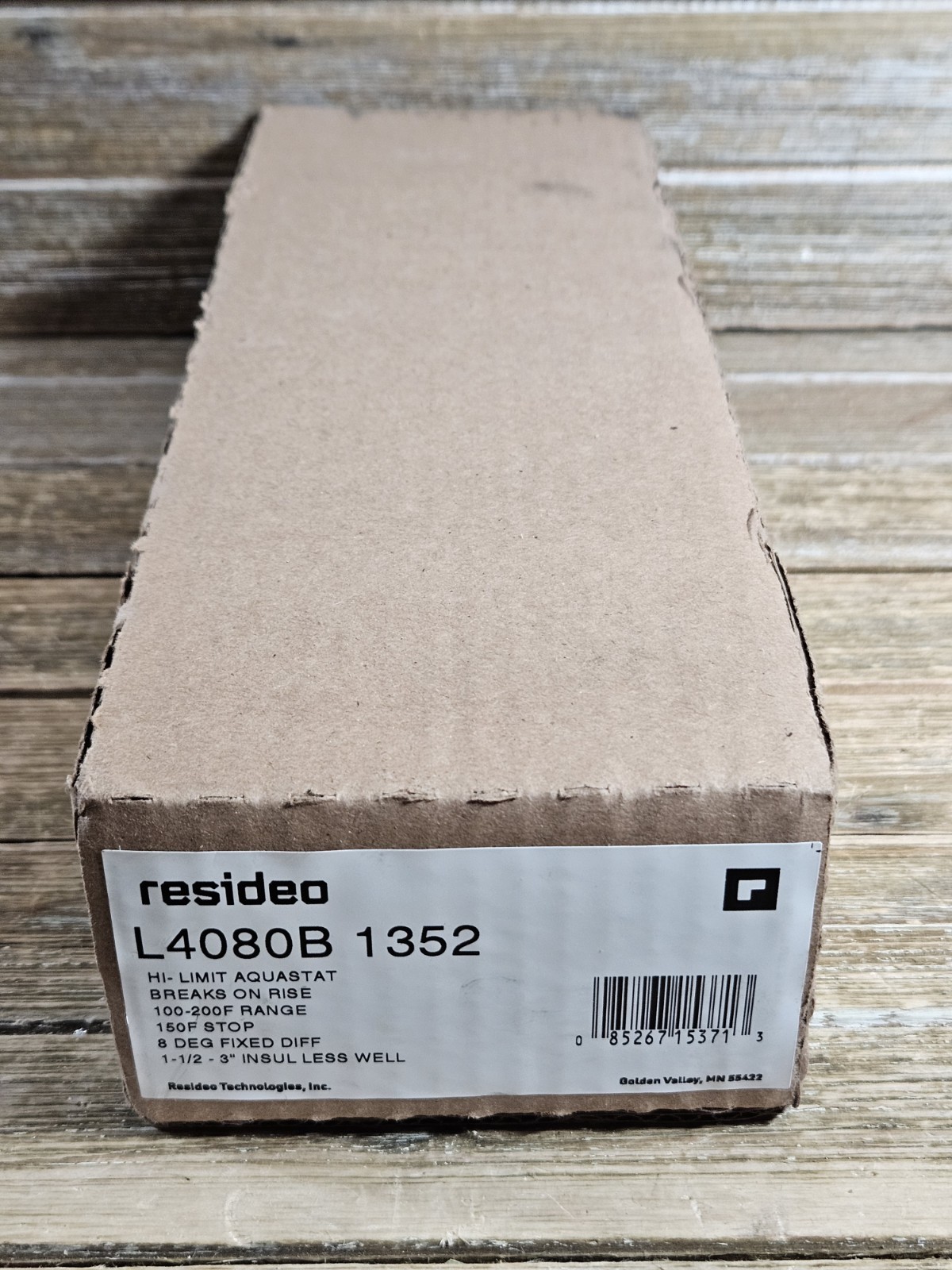 Honeywell Resideo L4080B 1352 Hi-Limit Aquastat 100-240°F 5°F Diff 3/4″ x 3-1/2″