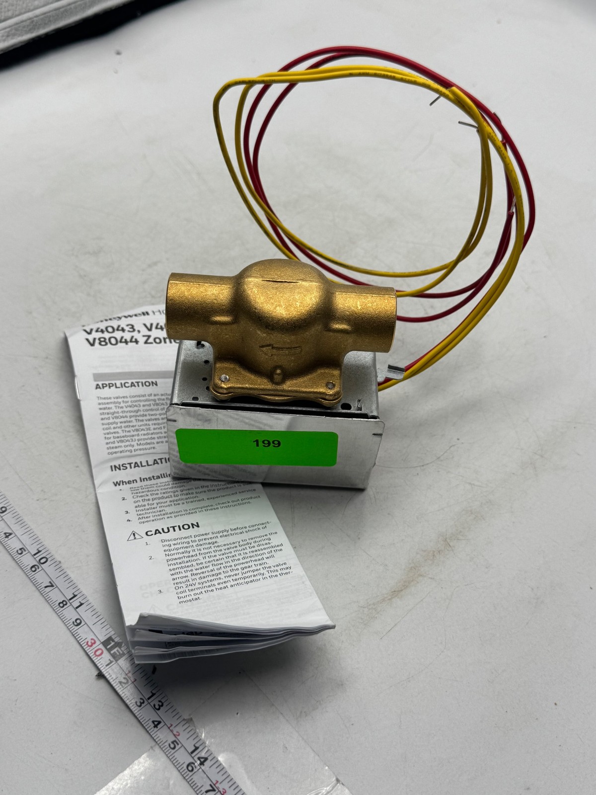 Honeywell Motorized Valve V8043E1012 24V Brass Zone Valve NC Hot Water Valve
