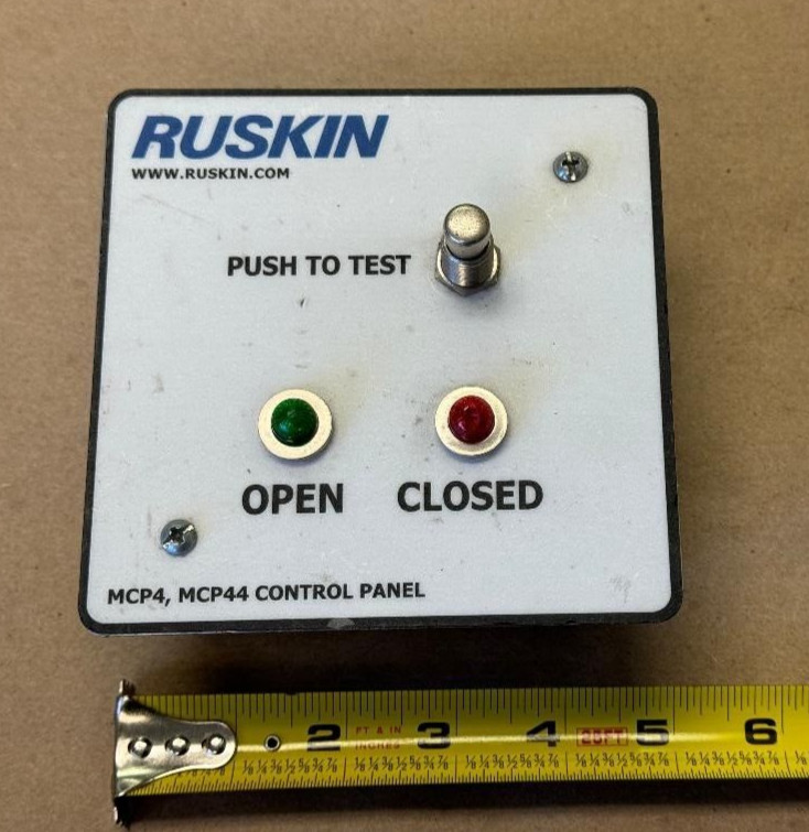 RUSKIN: SINGLE DAMPER PUSH-START CONTROL PANEL: MCP4