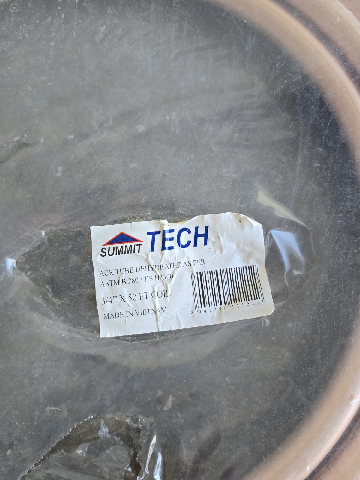 Summit Tech ACR Tube Copper Refrigeration Pipe 3/4 in x 50 ft