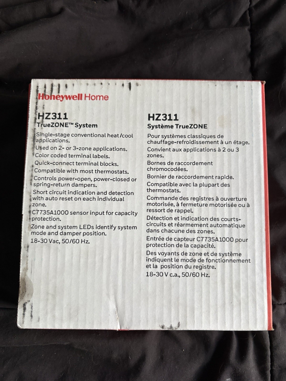 Honeywell TrueZONE Kit HZ311K Zone Panel