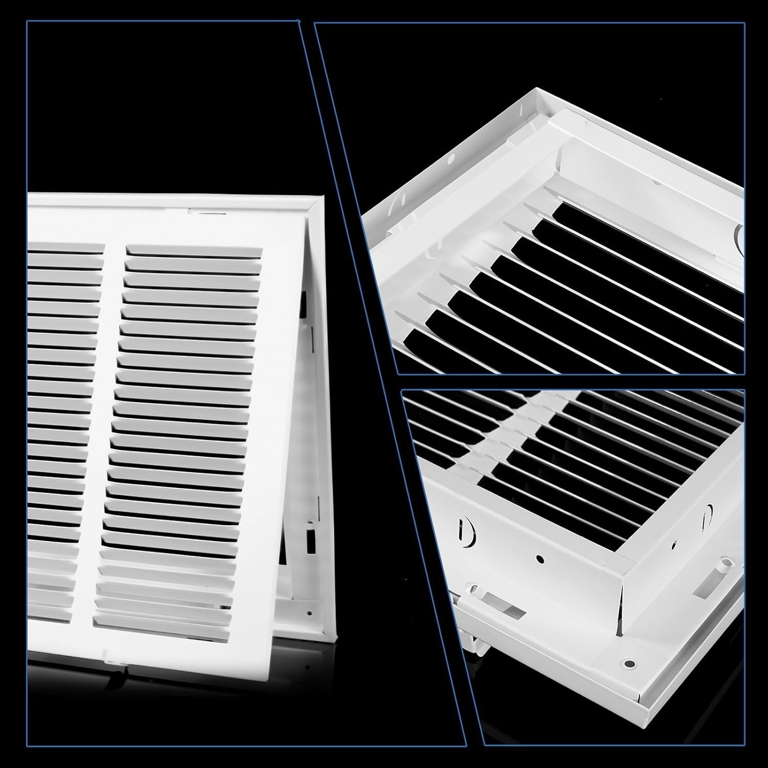 30×12 Return Air Grille Steel Vent Cover White Wall Ceiling Removable 1” Filter