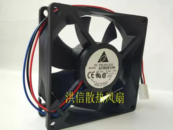 1PCS Delta 8025 AFB0812H 12V 0.24A 8CM 3-Wire Speed-Sensor Cooling Fan