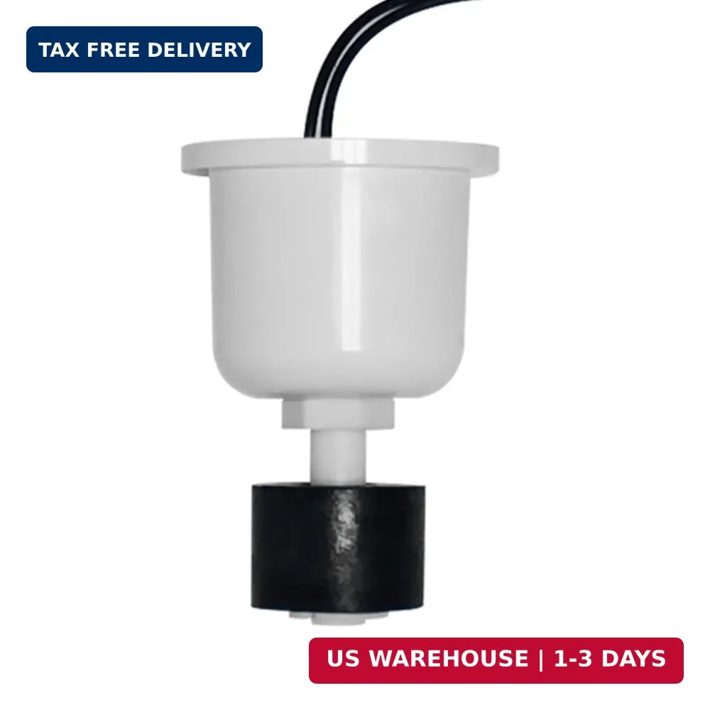 SS1 Float Switch for HVAC Condensate Overflow Safety Sensor White PVC with 3/4 t