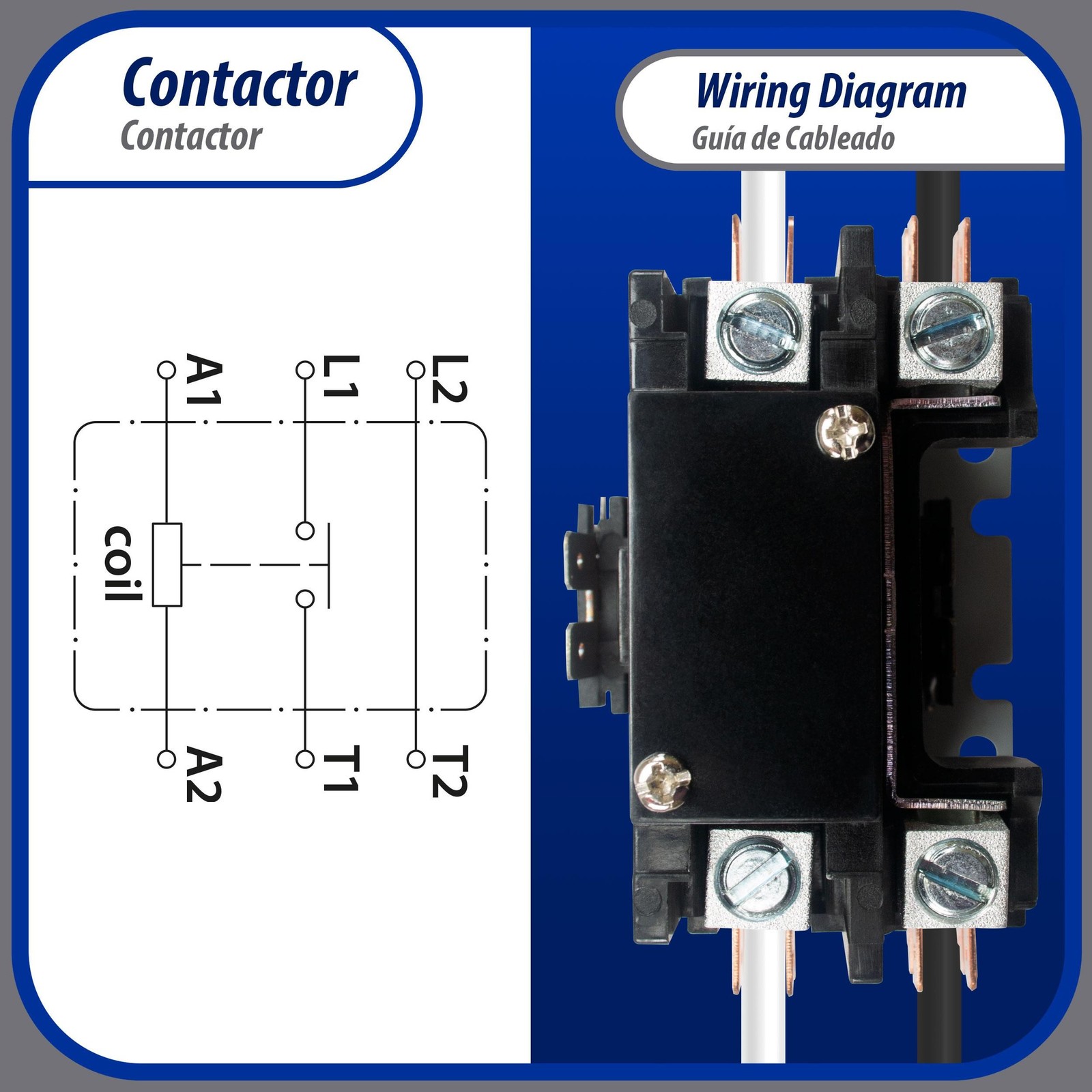 Appli Parts APAC-1S4024 Heavy Duty 1 Pole with Shunt Contactor 40 Amp 24 Volt Co