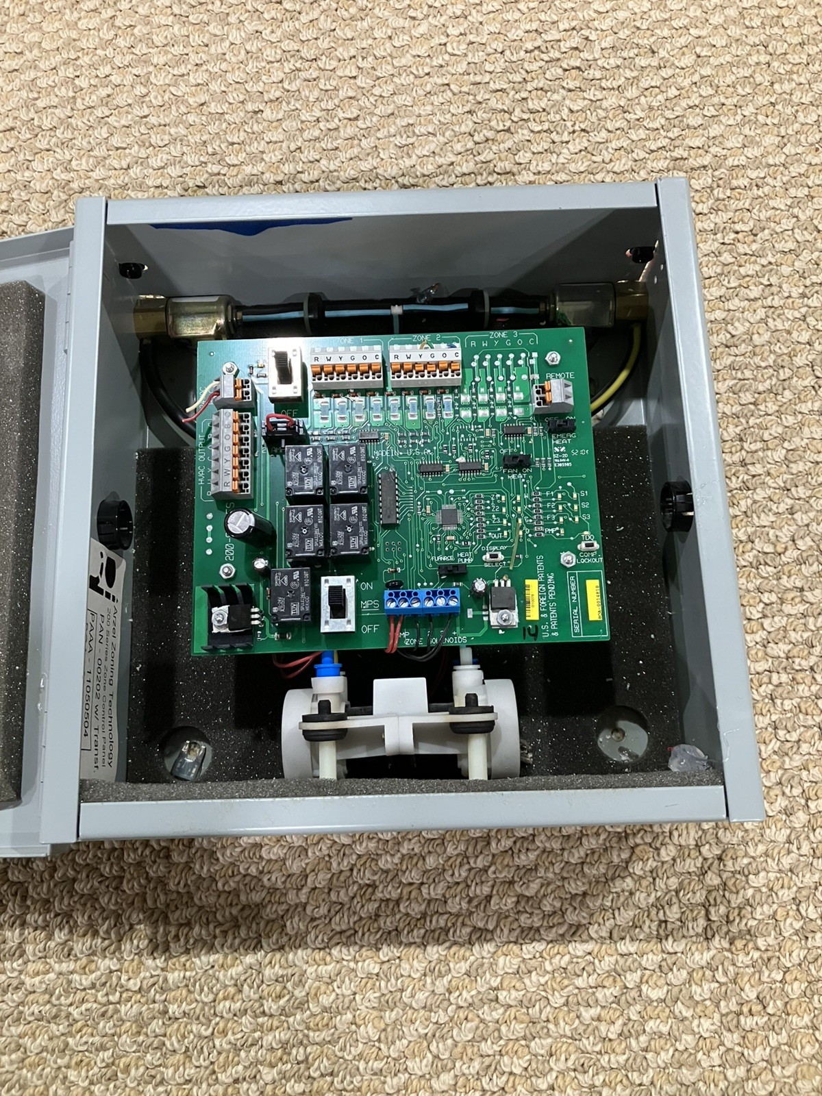Arzel Zoning PAN-00202 MPS 202 2 ZONE Control Box Panel Used