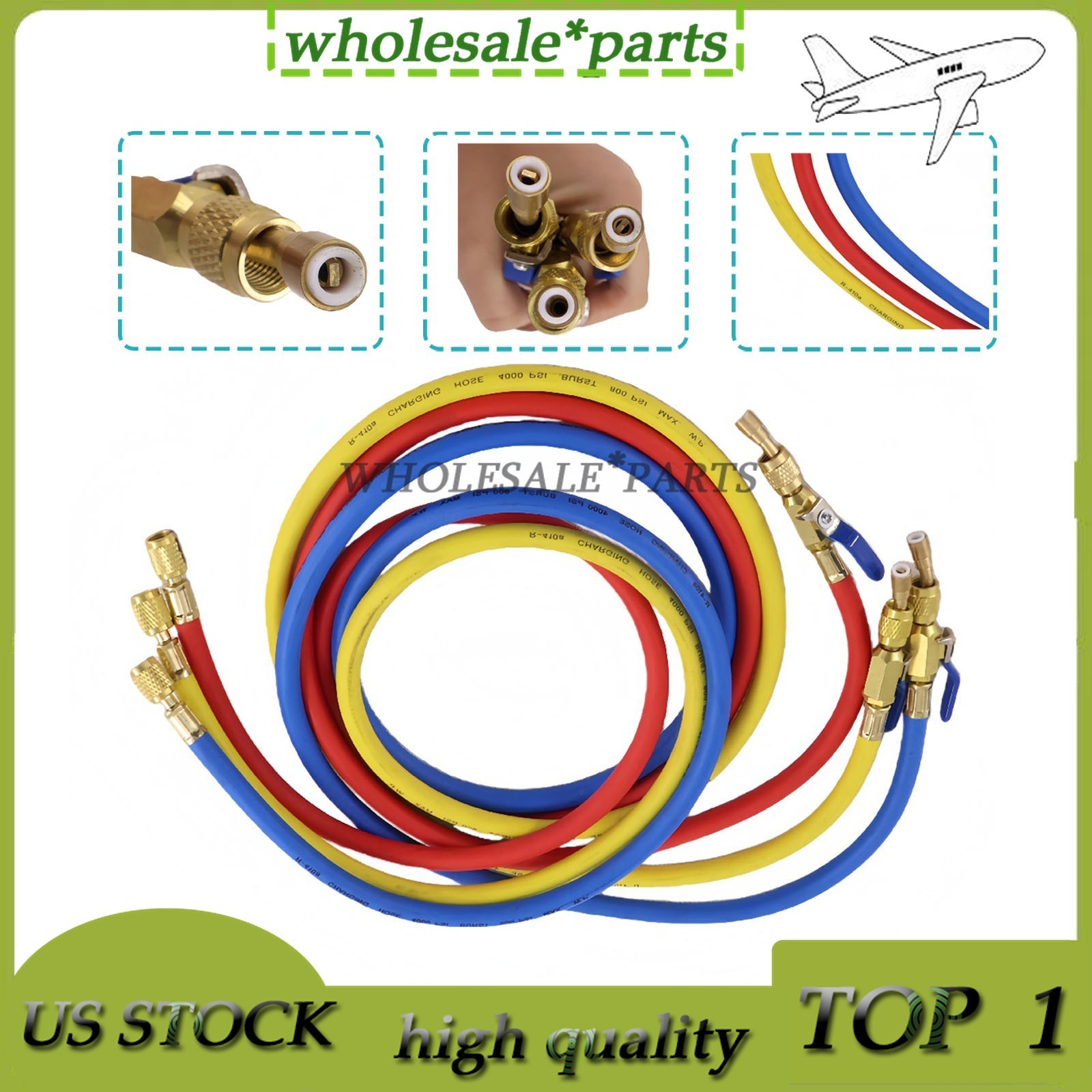 29986 3X Plus II 1/4″ Hose with Compact Ball Valve End Refrigerant Charging Hose