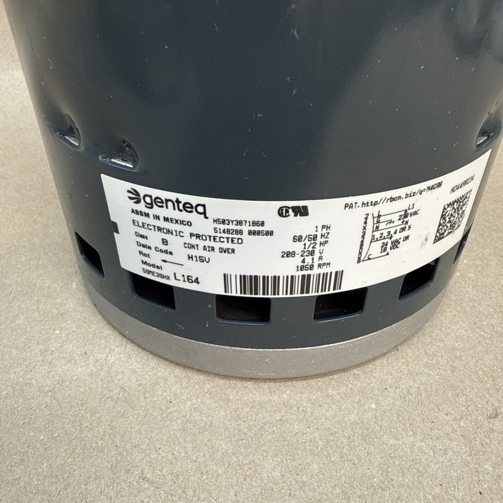 Genteq ECM Blower Motor FM19 1/2HP HD44AR234 5SME39HXL164