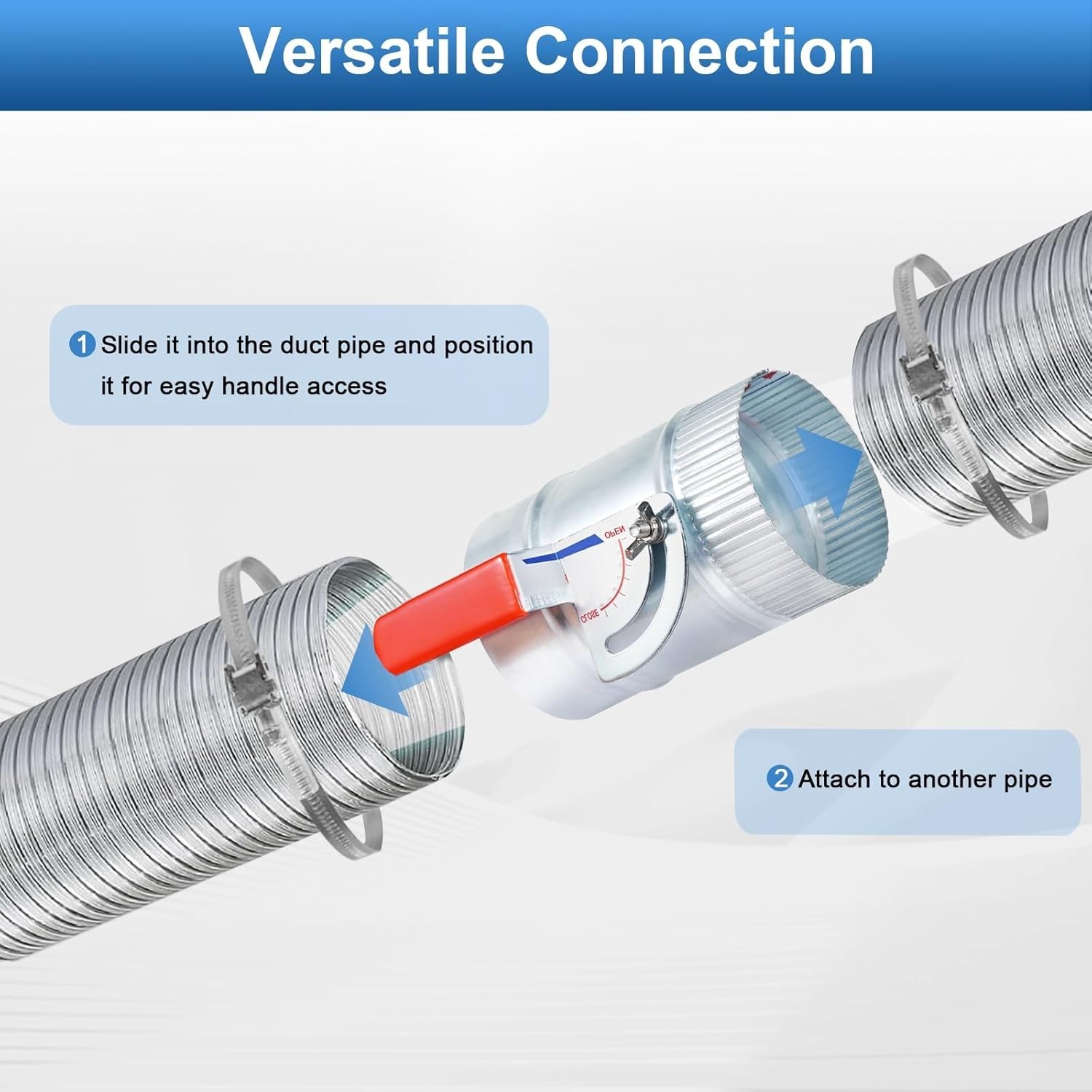 HVAC Manual Volume Damper – Galvanized Iron Construction