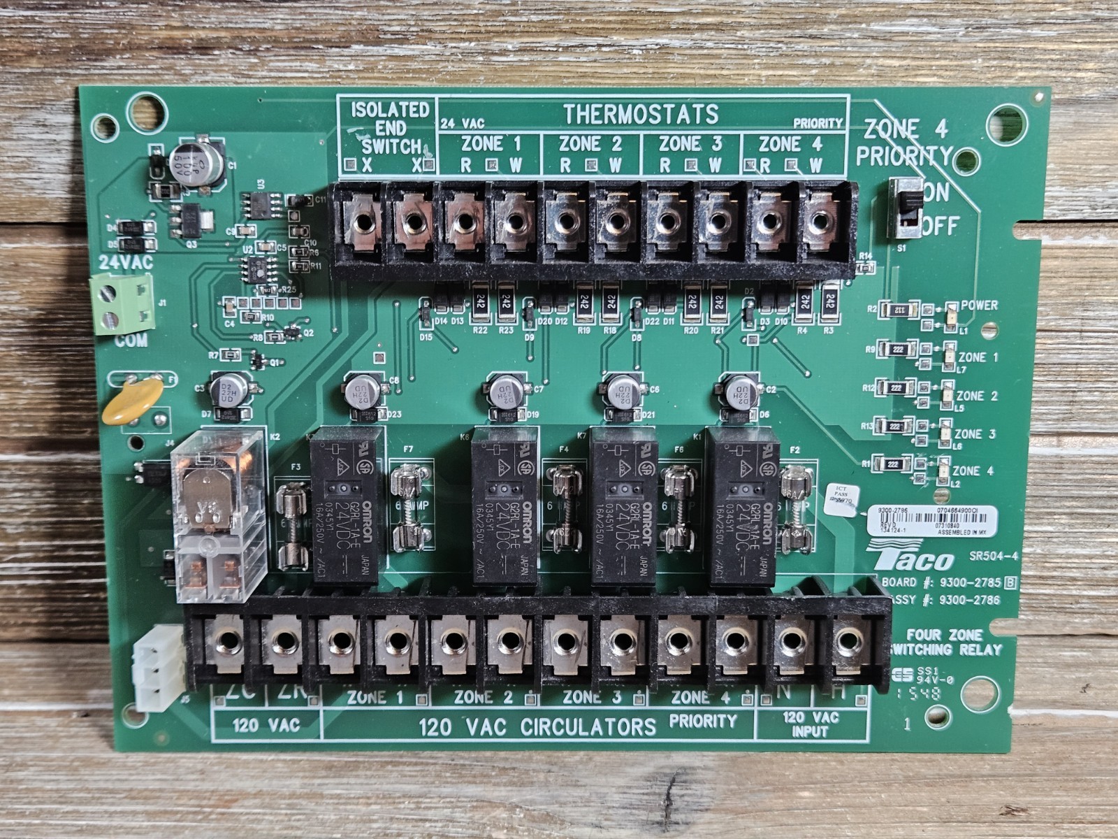 Taco SR504-4 Four Zone Switching Relay Boiler Control W/ Priority Free Shipping