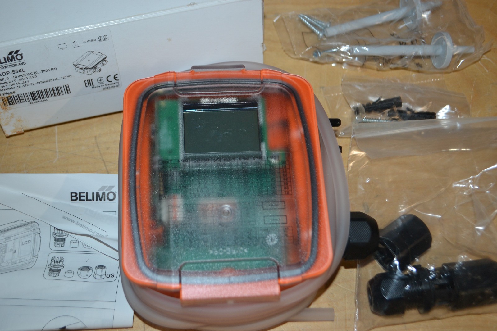 BELIMO ~ 22ADP-554L ~ DUCT CONNECTOR DIFFERENTIAL PRESSURE SENSOR AIR ~ NEW
