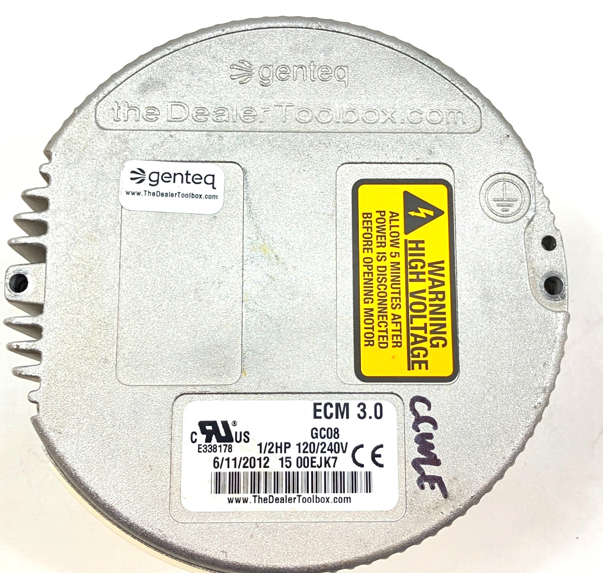 Genteq ECM 3.0 GC08 Module Only 1/2HP 120/240V CCWLE used #J340