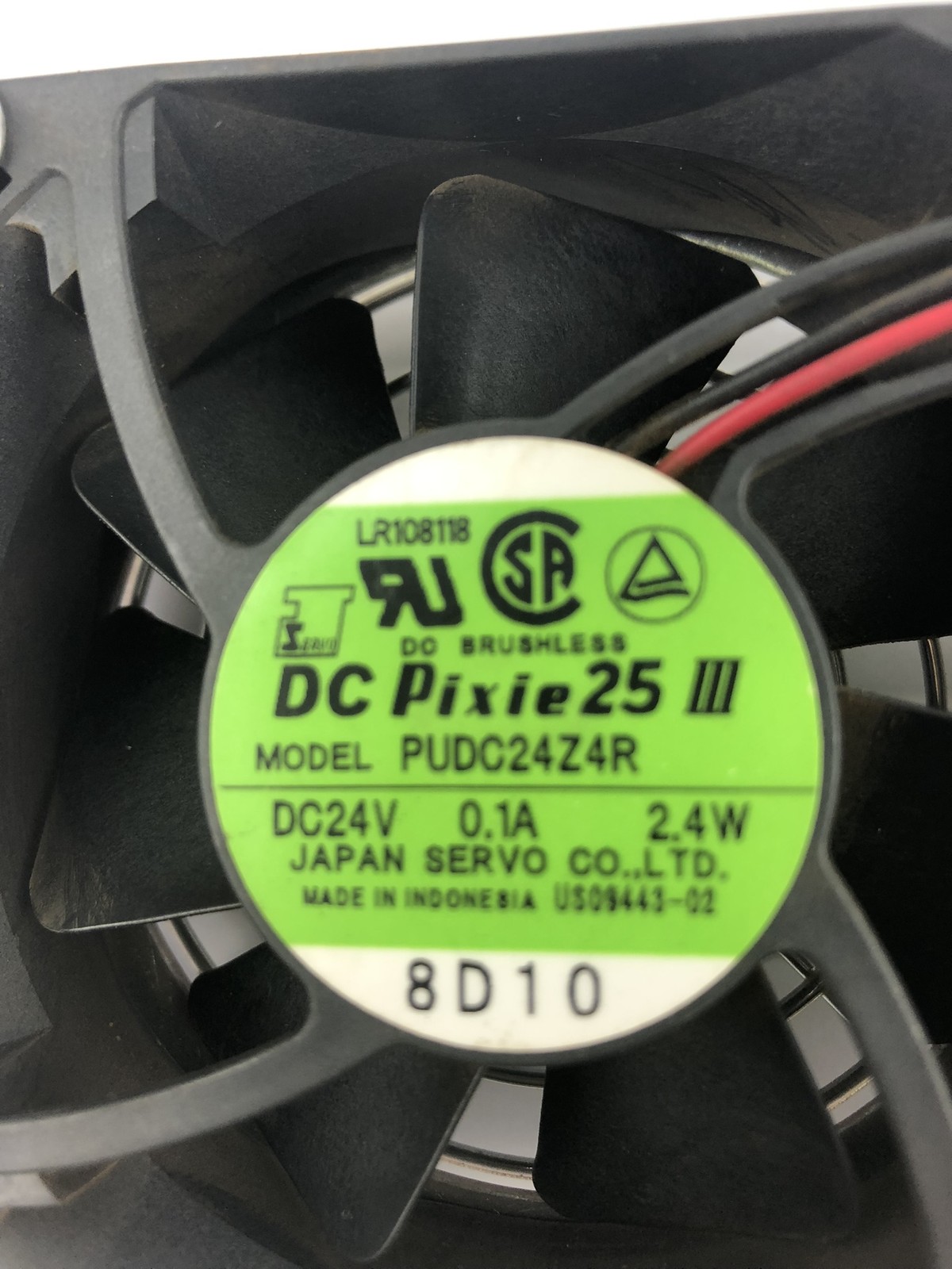 DC Pixie 25 III PUDC24Z4R Inverter Fan DC24V 0.1 A 2.4 W