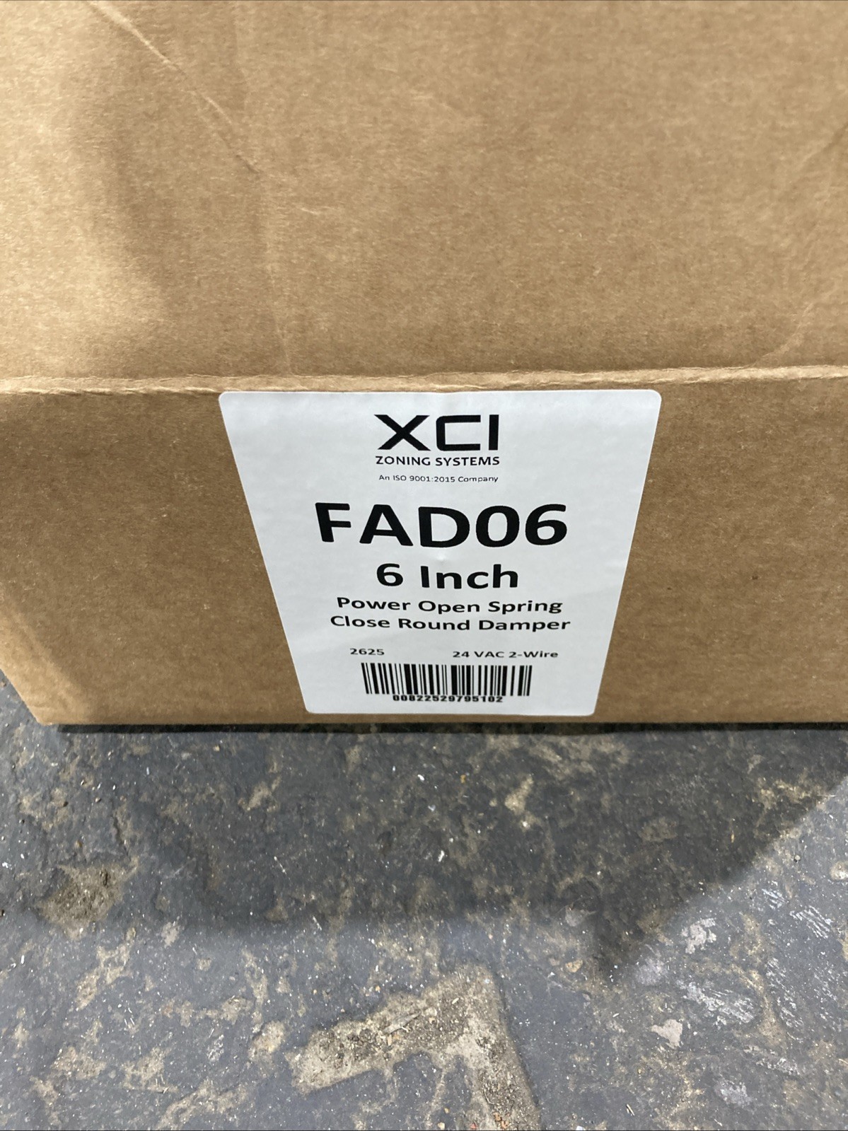 XCI Zoning Systems FAD-6 Power Open Spring Close Round Damper 6in New