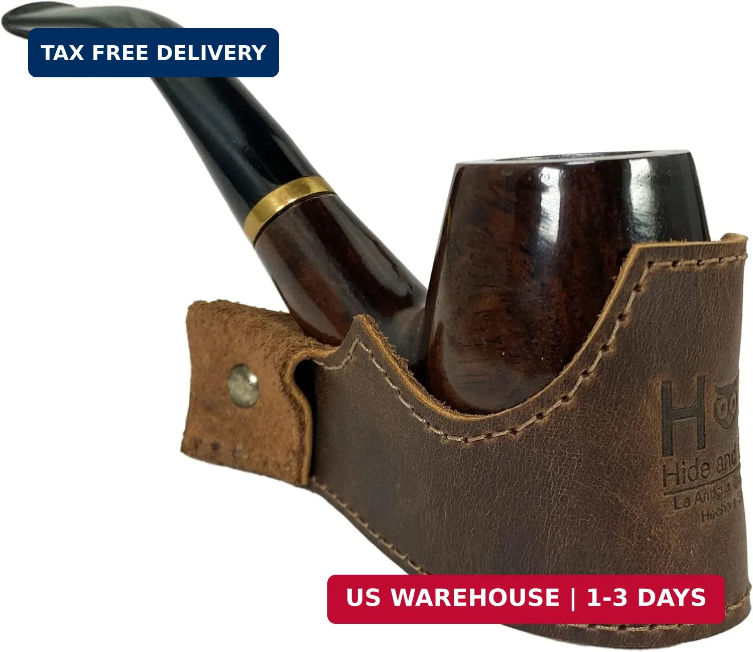 Hide & Drink, Tobacco Pipe Holder (Pipe not Included), Portable & Adjustable Sta
