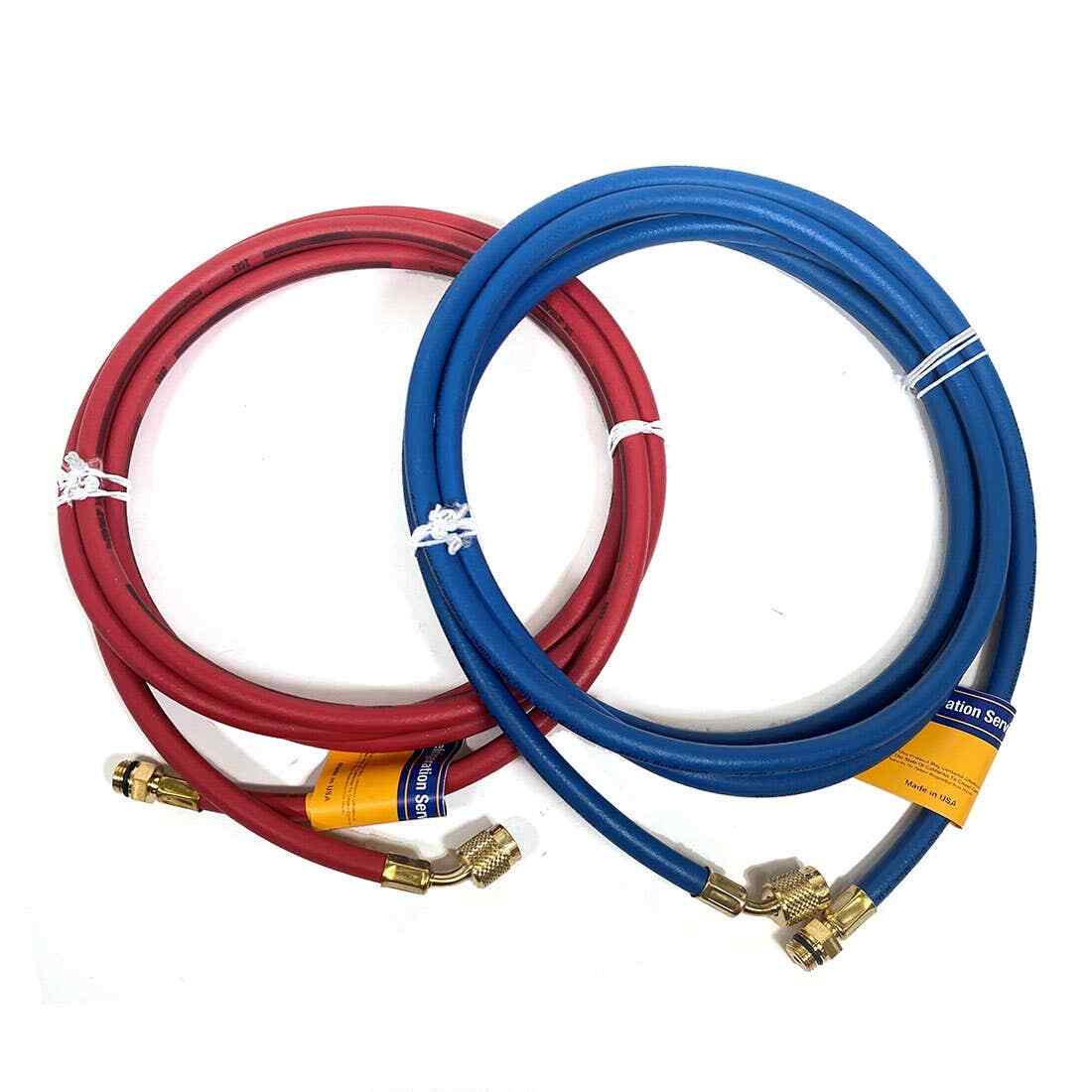 Yellow Jacket 01530 R-134A Auto High/Low Side Hose, Red/Blue, 10ft
