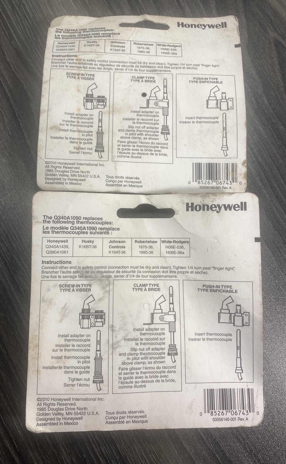 Honeywell Q340A1090 36″ Universal Thermocouple 30 MILLIVOLT ***Lot of 2***
