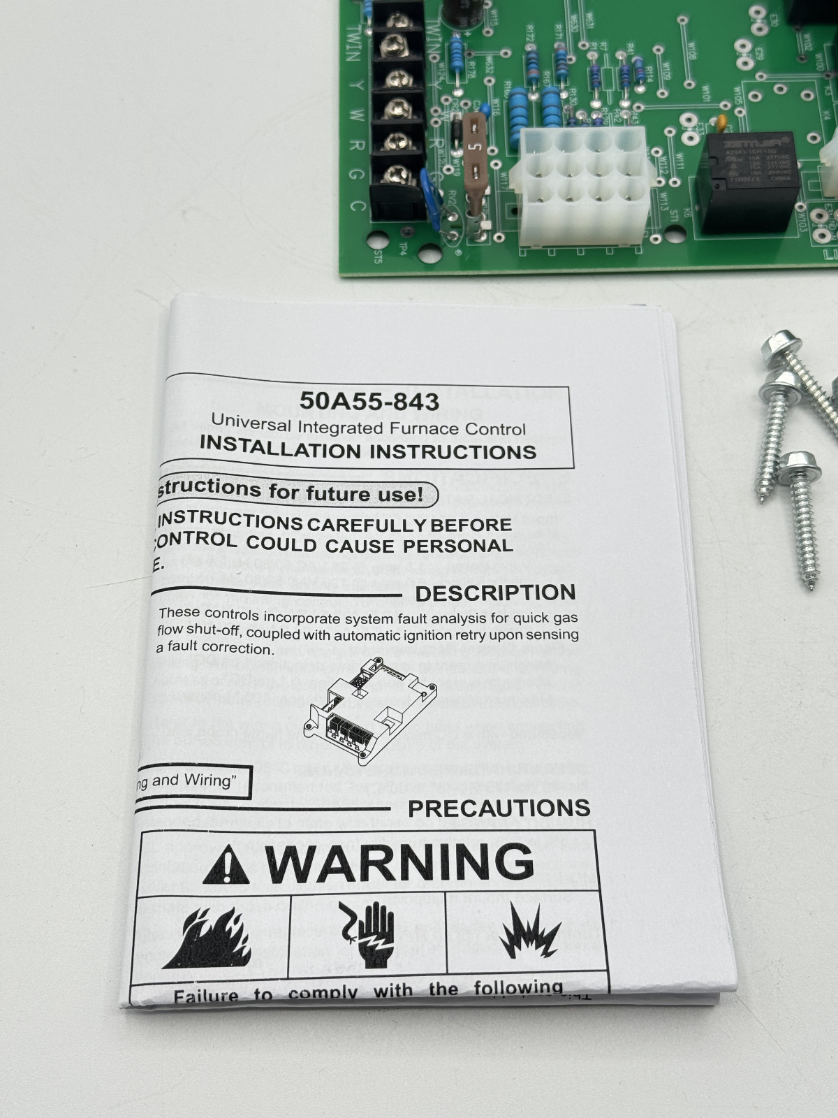 50A55-843 Furnace Control Board, Ignition Control Module W/ Harness
