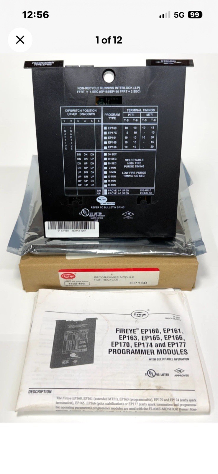 Fireye EP160 Programmer Selectable Purge