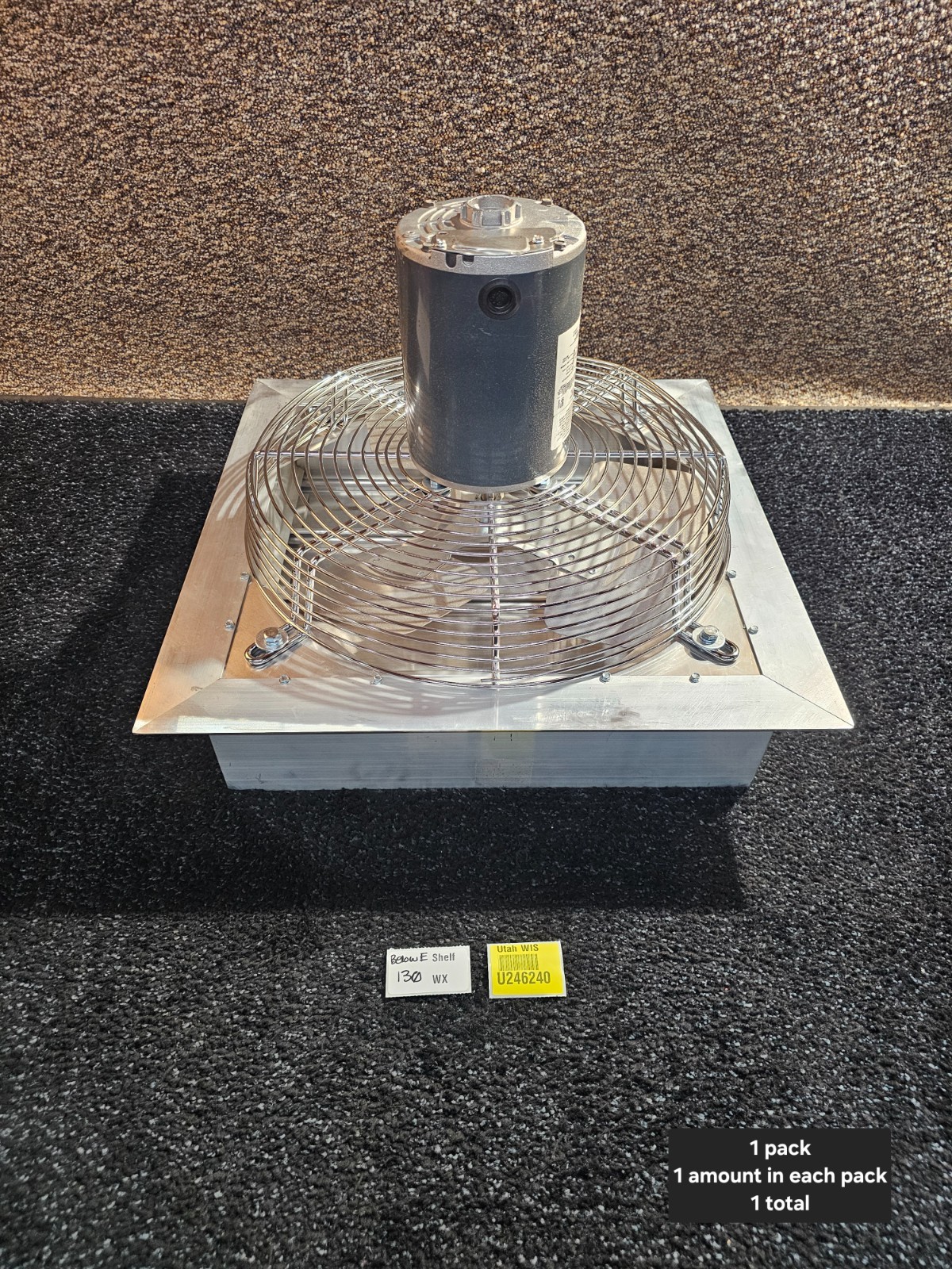 CANARM AX16-3 Exhaust Fan: 16″Blade, 2 Speed, 1/4hp 115V AC, 1 PH Aluminum