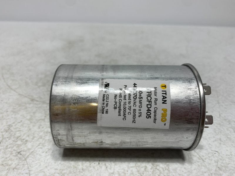 Titan Pro TRCFD405 Run Capacitor 40+5 MFD 440/370V Round