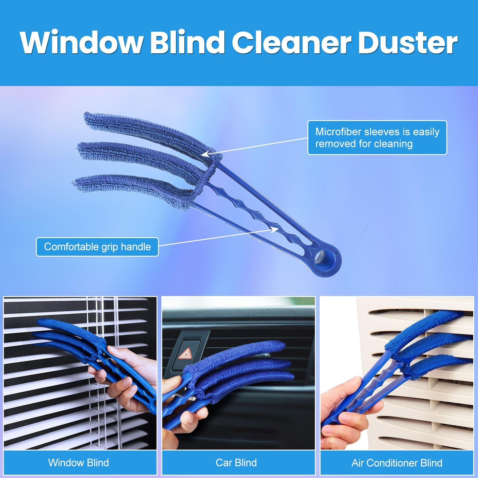 SUREPHON 6 Pcs Air Conditioner Fin Comb Set, 3 Different AC Blue