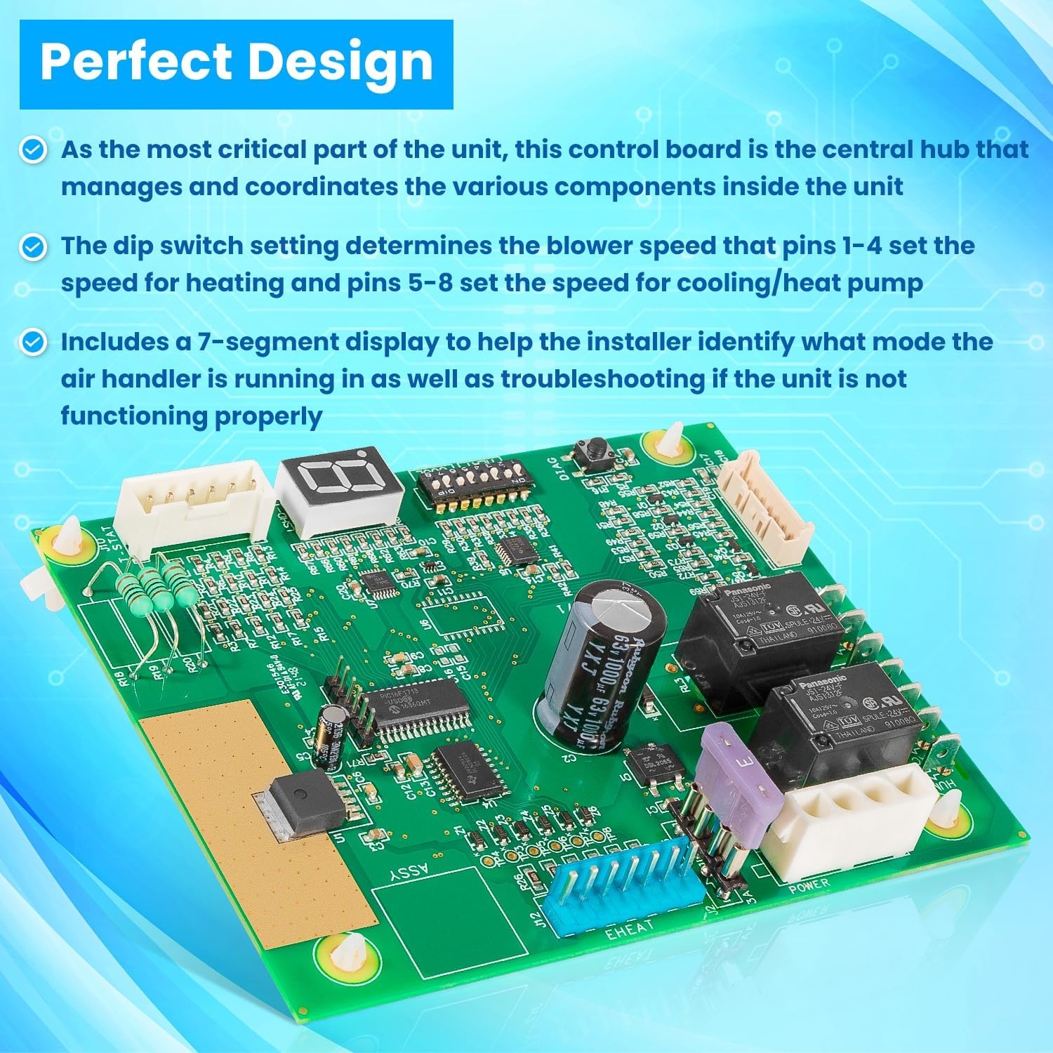 1006800/1 1006801R Control Board For Nordyne Intertherm Revolv Miller E7 & B6