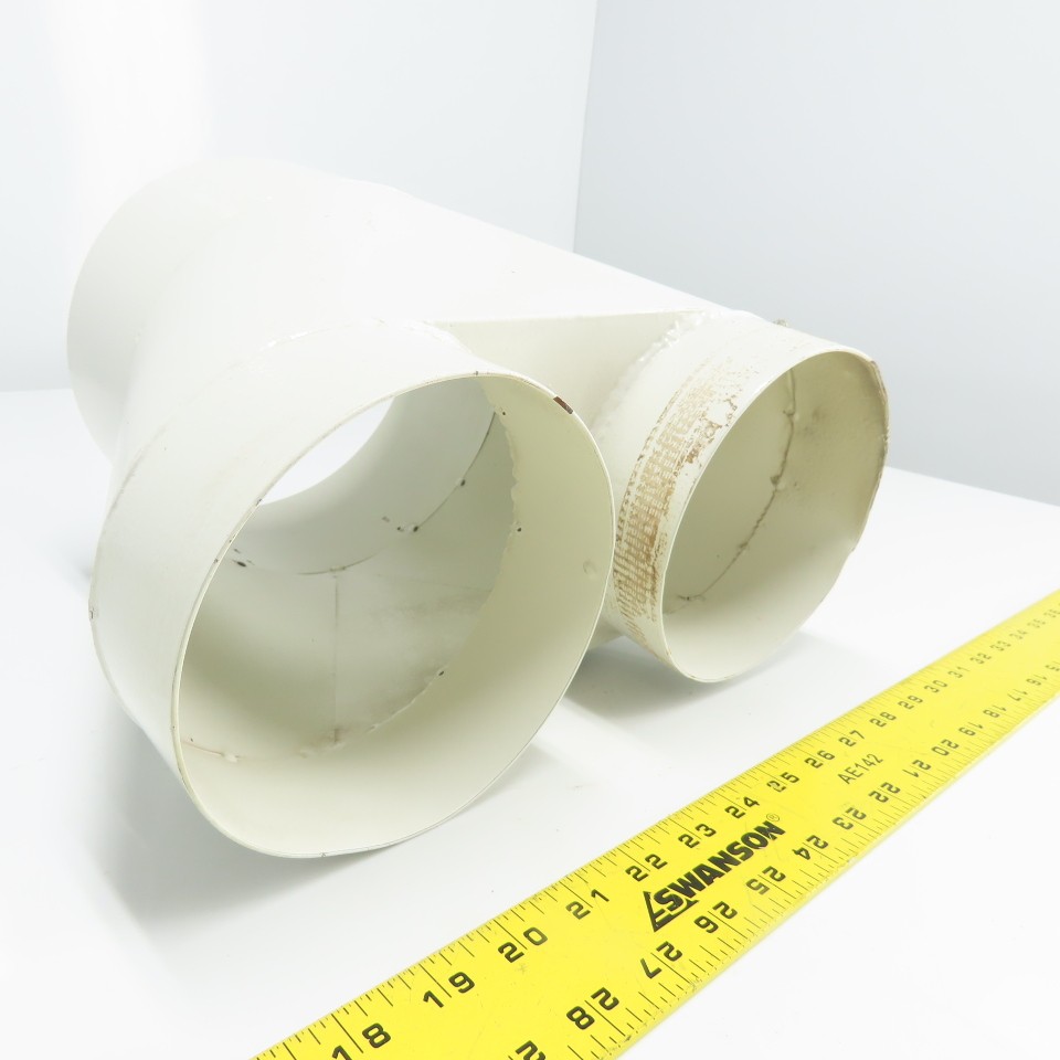 8″ OD Inlet (2) 6″ Outlet Steel Y Duct Connector 11-3/8″ OAL
