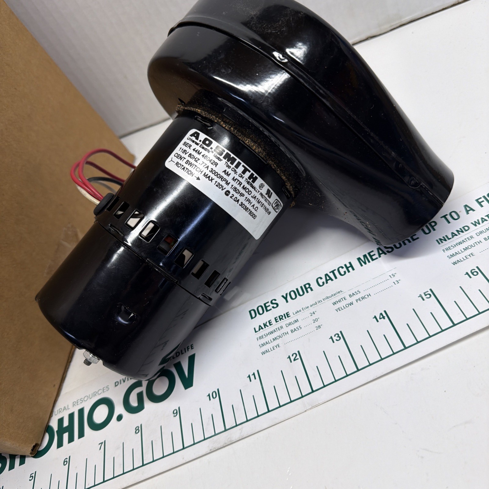 A.O. SMITH 303875000 BURNER BLOWER MOTOR JA1M151NSV#