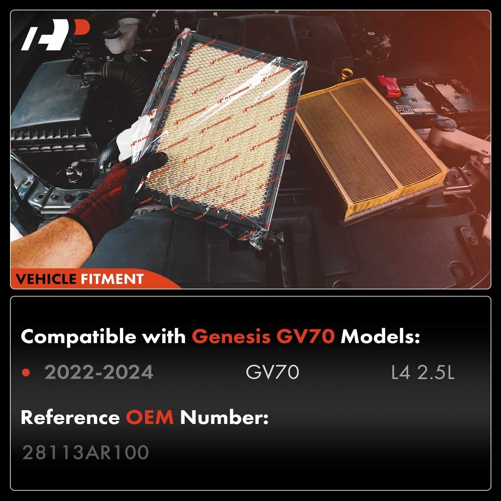 A-Premium Engine Air Filter Compatible Genesis Gv70 2022 2023 2024 2.5L Replace