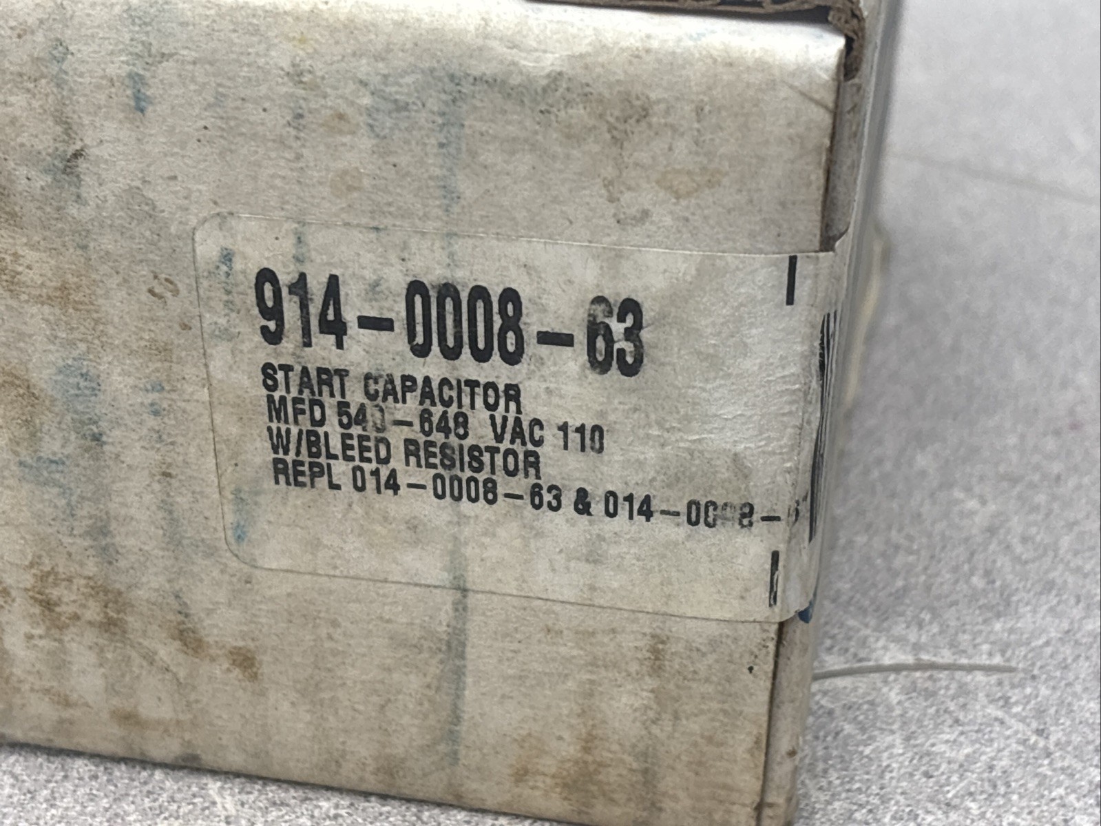 NEW Copeland 914-0008-63 540-648MFD 110/115V Start Capacitor