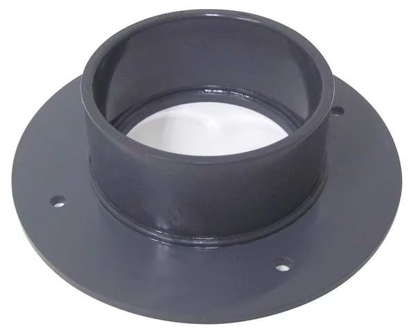 Plastic Supply Pvcf04 Flange, 4 In Duct Dia, Type I Pvc, 8-1/2″ L, 3-1/4″ H