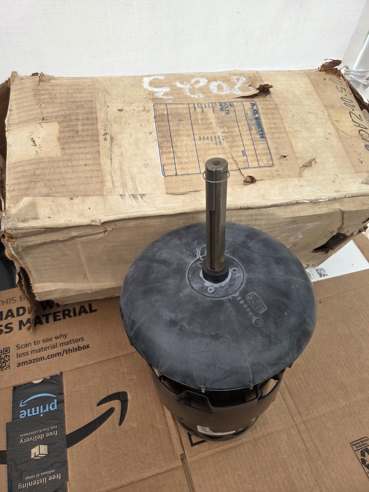 A.O. Smith Condenser Fan Motor, P48SX6V4, 3 Phase , 1hp, NEW/UNUSED