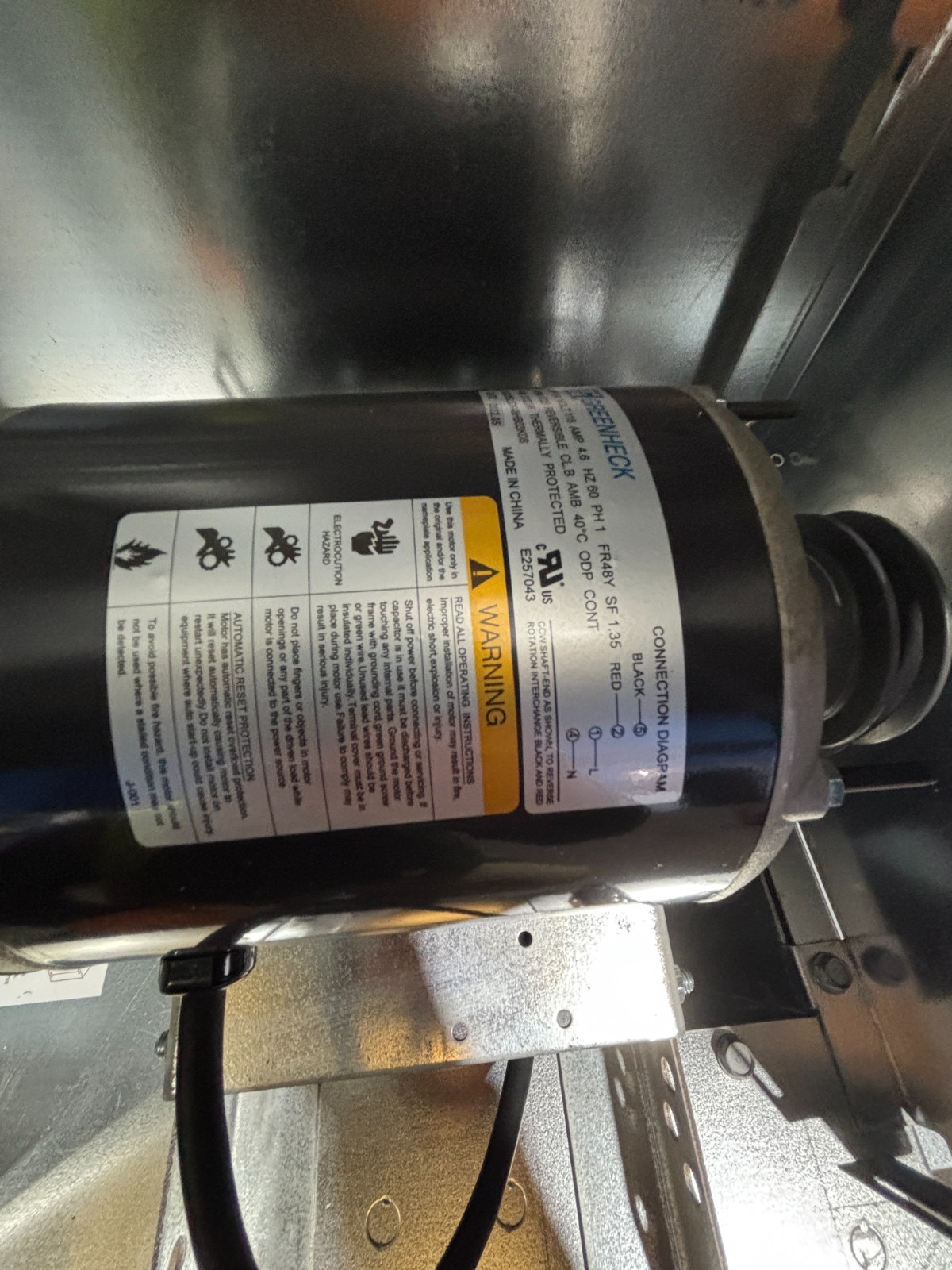 Greenheck / BSQ-100-4-X / 115V / 1PH / 1-4 HP / Square Centrifugal Inline Fan