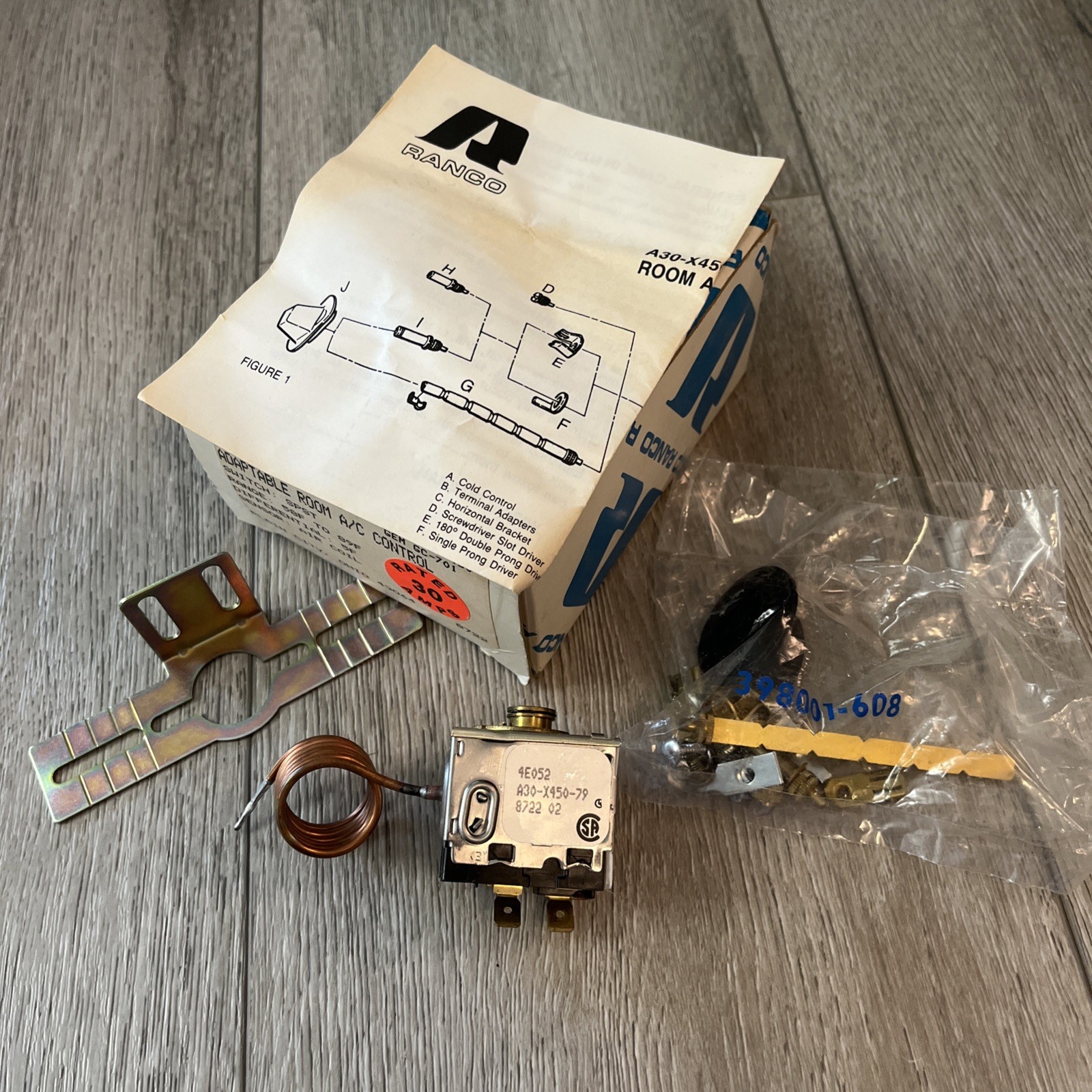 NEW Ranco A30-X450 Adaptable Room A/C Control 30A 277V SPST Capillary 58F to 89